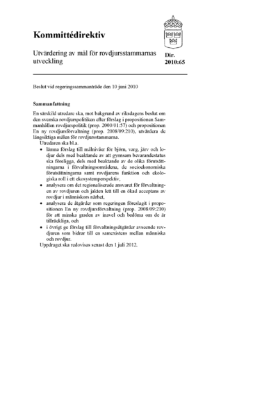 Omslaget till dir. 2010:65