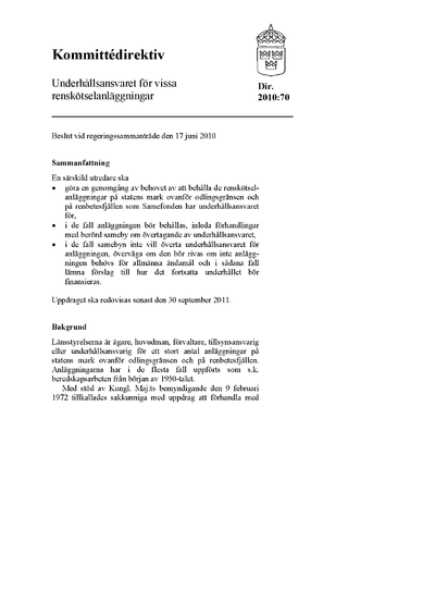 Omslaget till dir. 2010:70