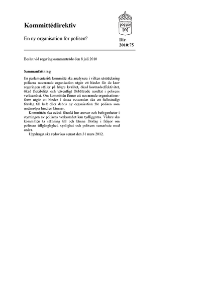 Omslaget till dir. 2010:75