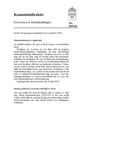 Omslaget till dir. 2010:84