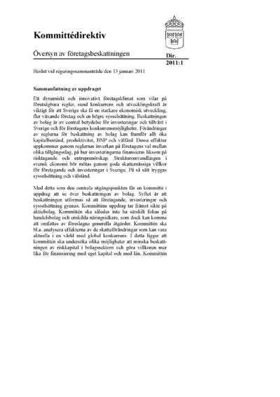 Omslaget till dir. 2011:1