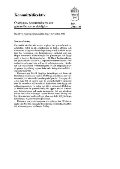 Omslaget till dir. 2011:104