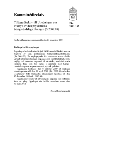 Omslaget till dir. 2011:107