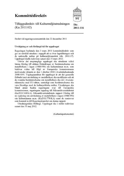 Omslaget till dir. 2011:116