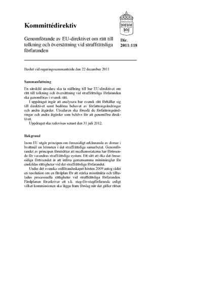 Omslaget till dir. 2011:118