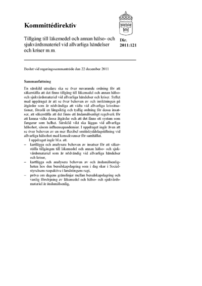 Omslaget till dir. 2011:121