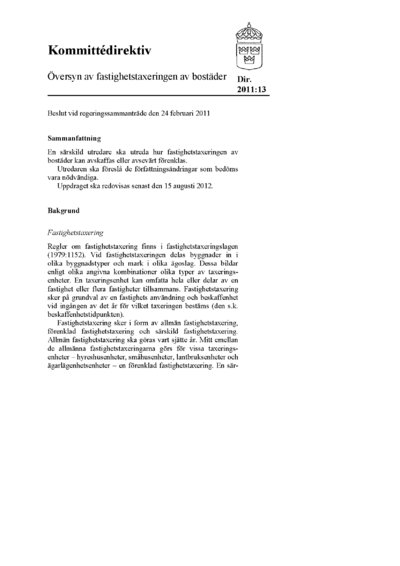 Omslaget till dir. 2011:13