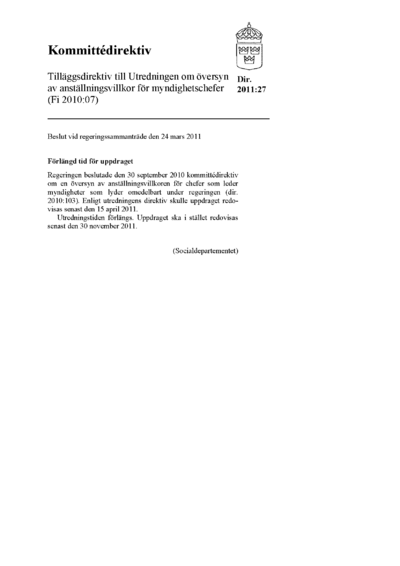 Omslaget till dir. 2011:27