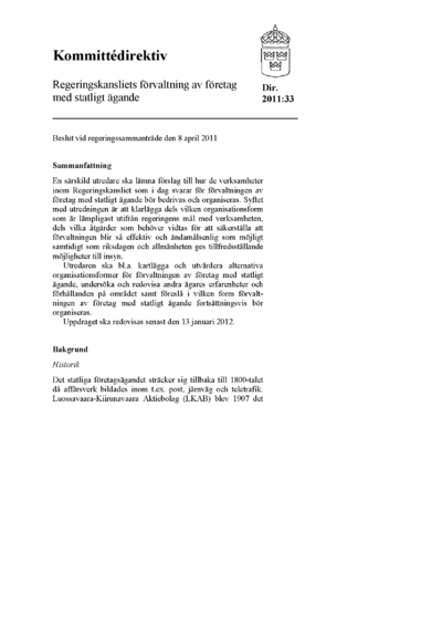 Omslaget till dir. 2011:33