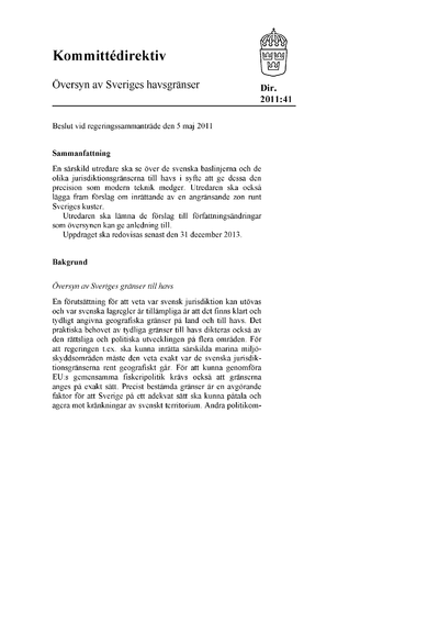 Omslaget till dir. 2011:41