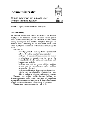 Omslaget till dir. 2011:43