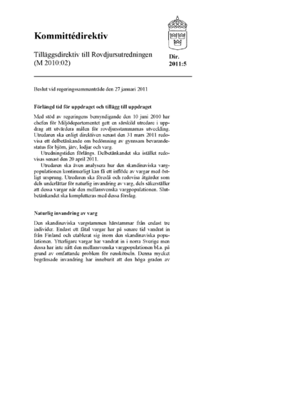 Omslaget till dir. 2011:5