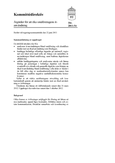 Omslaget till dir. 2011:54