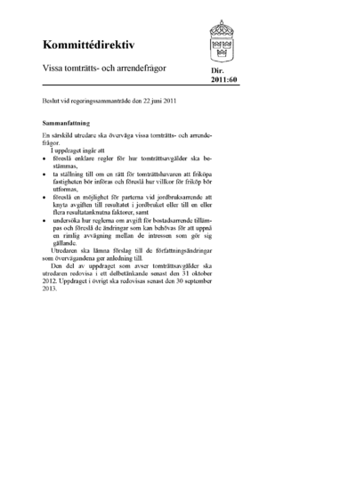 Omslaget till dir. 2011:60