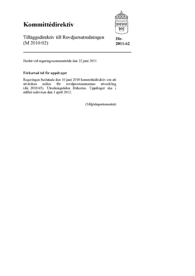Omslaget till dir. 2011:62