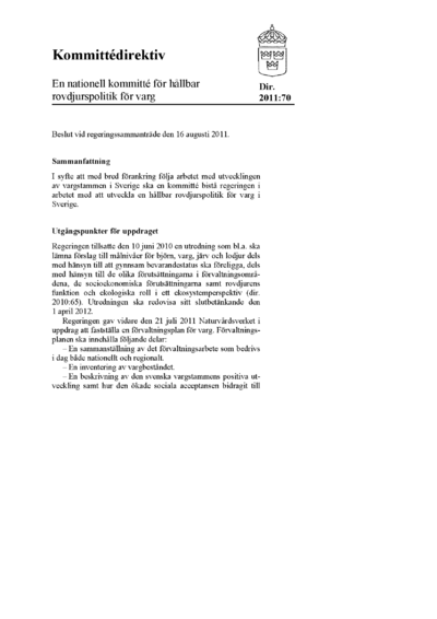 Omslaget till dir. 2011:70