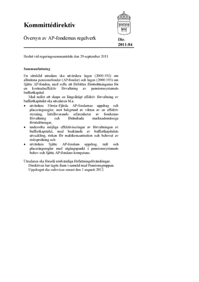 Omslaget till dir. 2011:84