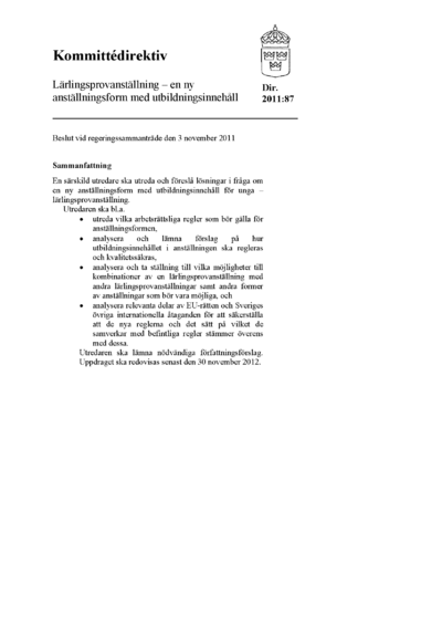 Omslaget till dir. 2011:87