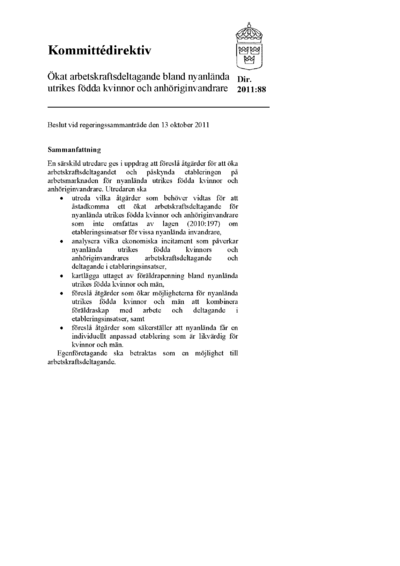 Omslaget till dir. 2011:88