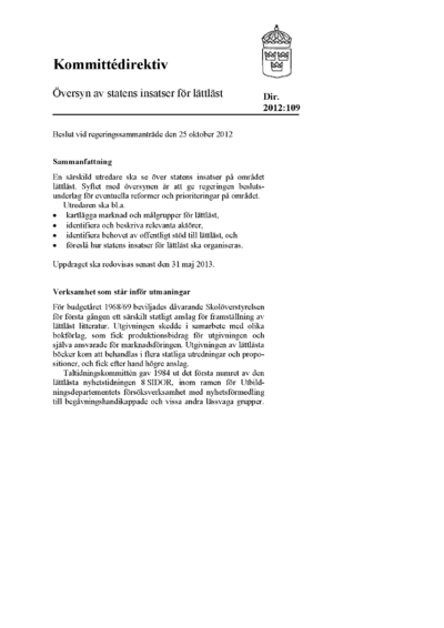 Omslaget till dir. 2012:109