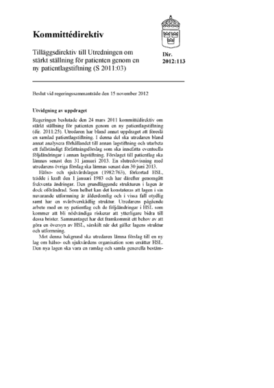 Omslaget till dir. 2012:113