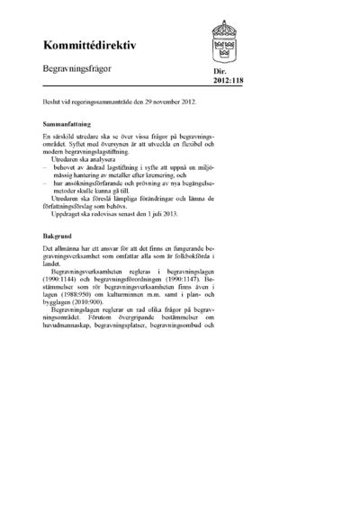 Omslaget till dir. 2012:118