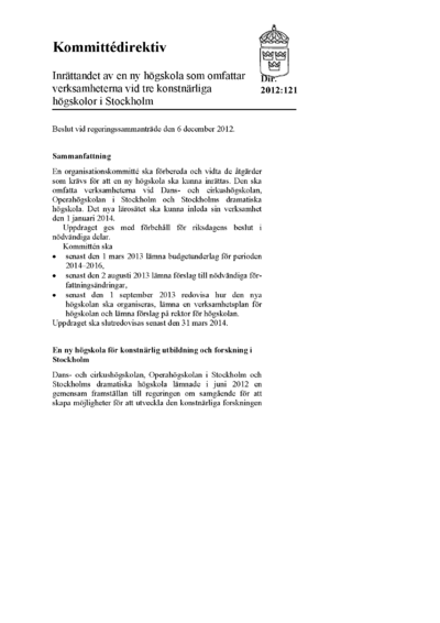 Omslaget till dir. 2012:121