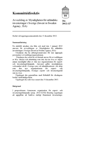 Omslaget till dir. 2012:127