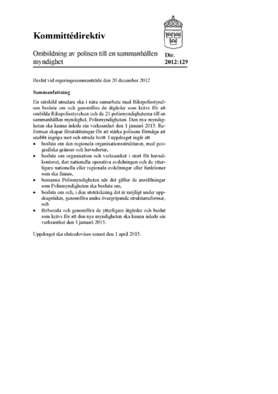 Omslaget till dir. 2012:129