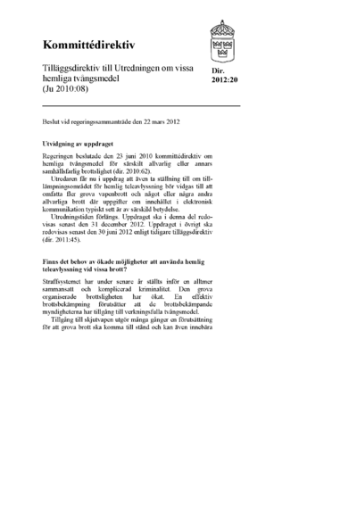 Omslaget till dir. 2012:20