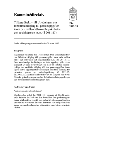 Omslaget till dir. 2012:23