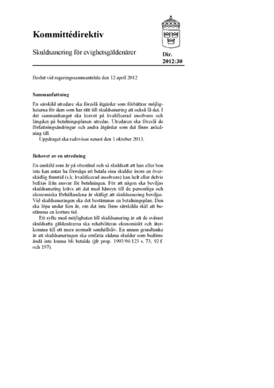 Omslaget till dir. 2012:30