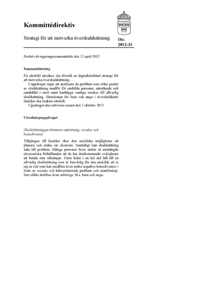 Omslaget till dir. 2012:31