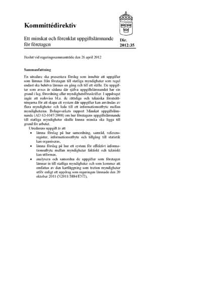 Omslaget till dir. 2012:35