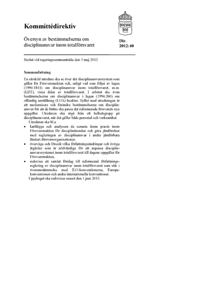 Omslaget till dir. 2012:40