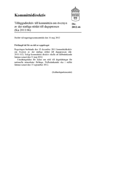 Omslaget till dir. 2012:46