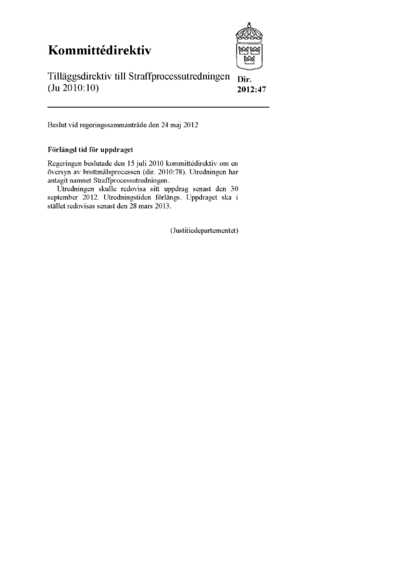 Omslaget till dir. 2012:47