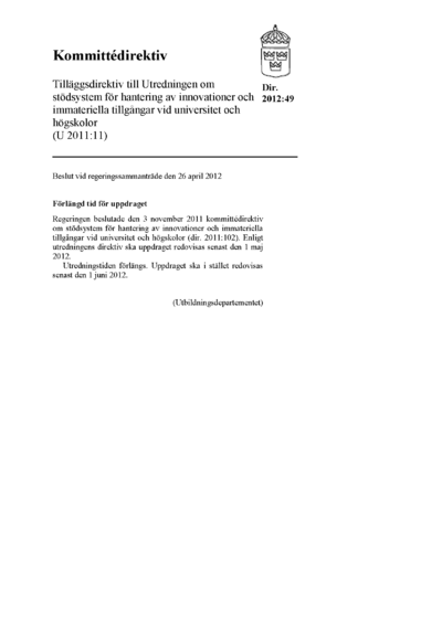 Omslaget till dir. 2012:49