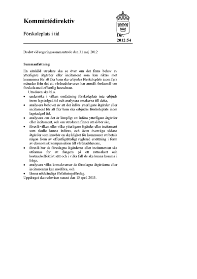 Omslaget till dir. 2012:54