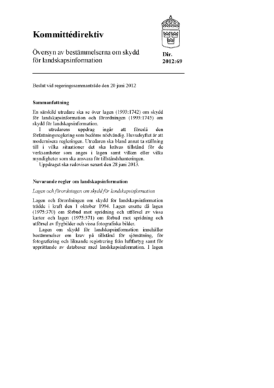 Omslaget till dir. 2012:69