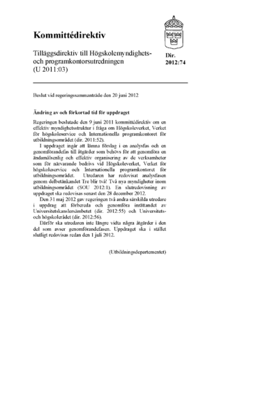 Omslaget till dir. 2012:74