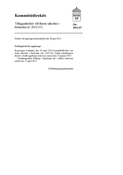 Omslaget till dir. 2012:87