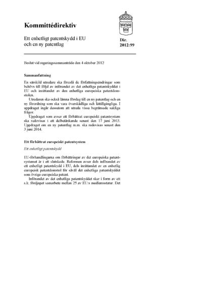 Omslaget till dir. 2012:99