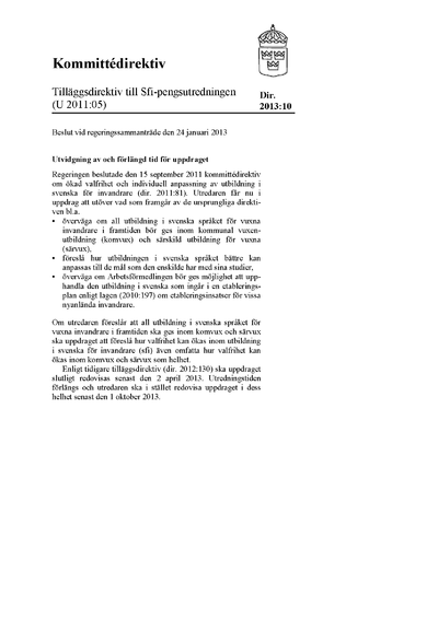 Omslaget till dir. 2013:10