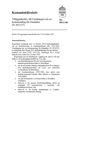 Omslaget till dir. 2013:100