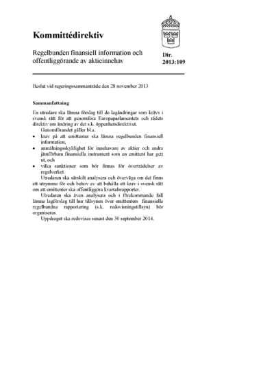 Omslaget till dir. 2013:109