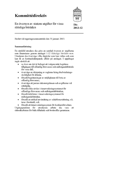 Omslaget till dir. 2013:12