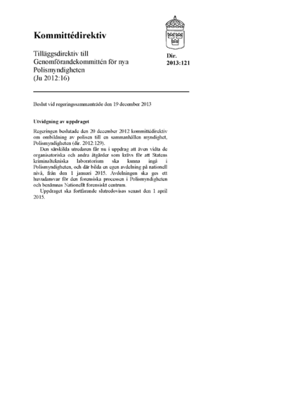 Omslaget till dir. 2013:121