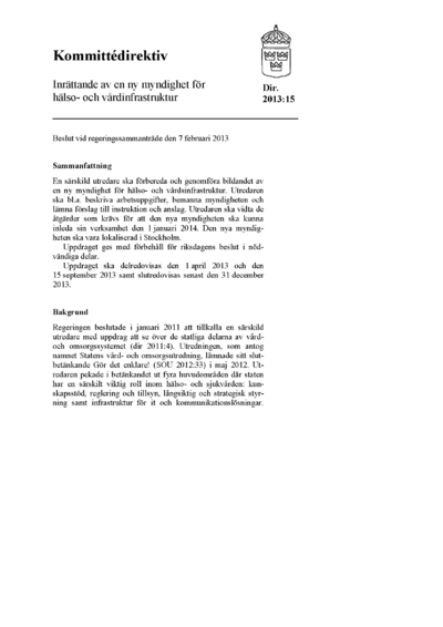 Omslaget till dir. 2013:15