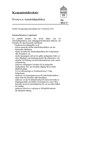 Omslaget till dir. 2013:17